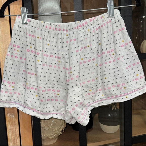 Roller Rabbit x Little Words Project Love & Letters print shorts pajamas pima - Picture 5 of 7